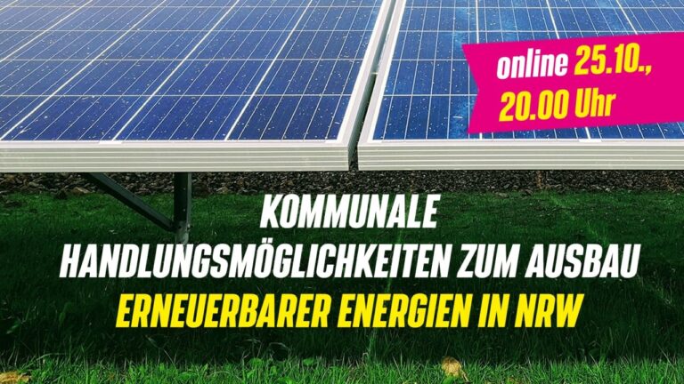 Kommunale Handlungsmöglichkeiten zum Ausbau Erneuerbarer Energien in NRW
