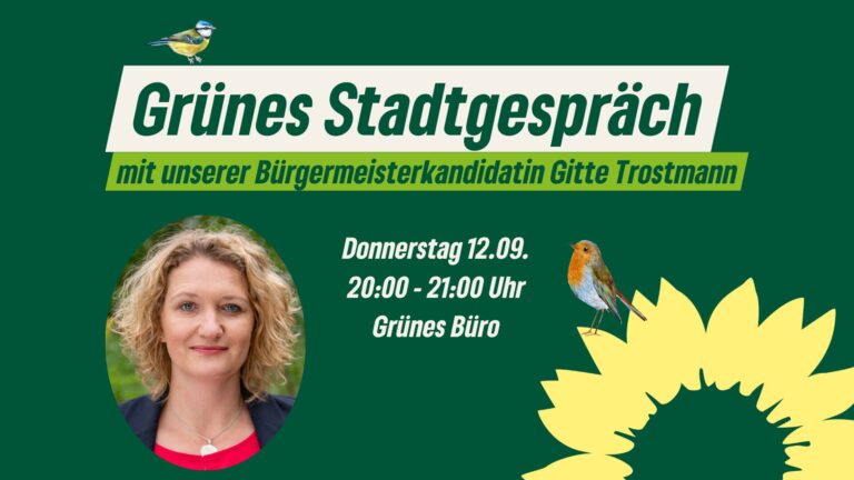 Ankündigung Grünes Stadtgespräch