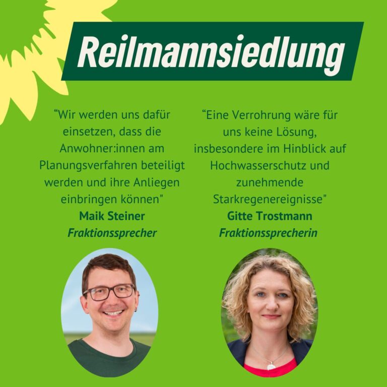 GRÜNE setzen sich für Bürgerbeteiligung beim Straßenendausbau in der Reilmannsiedlung ein