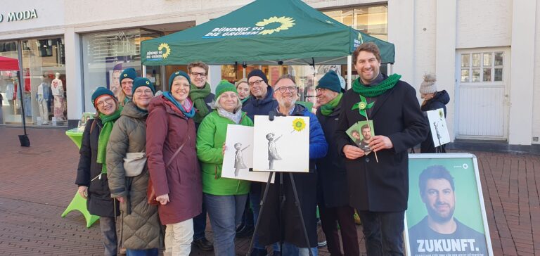 Infostand mit Kunstaktion