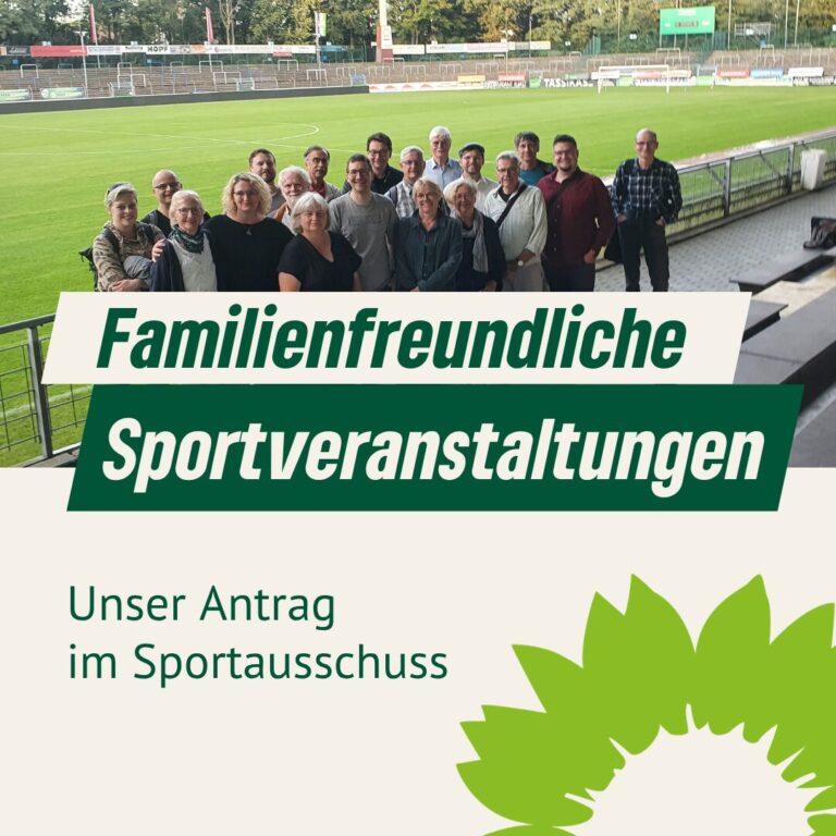 GRÜNE setzen sich für familienfreundlichere Sportveranstaltungen in Gütersloh ein
