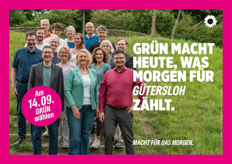GRÜN macht heute, was morgen für Gütersloh zählt.
