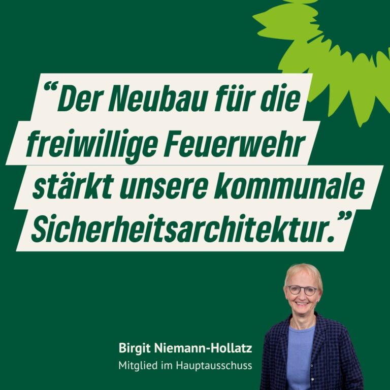 Grüne begrüßen Neubau der Freiwilligen Feuerwehr am alten Standort
